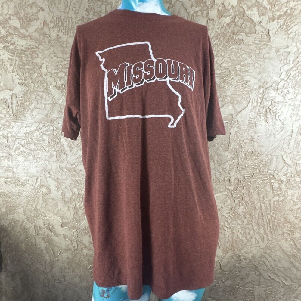 90s Y2K Missouri State T-Shirt Optima Cotton Wear Zurich XL Red Graphic Tee